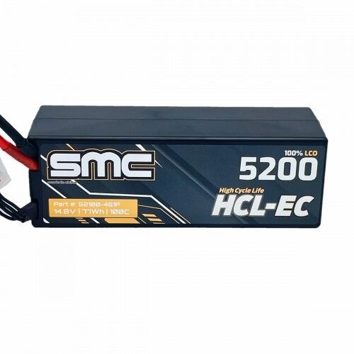 SMC HCL-EC 14.8V 5200mAh 100C Wired Hardcase XT90 - SMC-52100-4S1P-XT90
