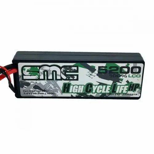SMC HCL-HP 7.4V 5200mAh 150C Hardcase T Style Connector - SMC-52150-2S1P-T