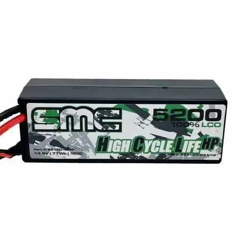 SMC HCL-HP 14.8V 5200mAh 150C Hardcase Traxxas first gen. Compatible with ID connector - SMC-52150-4S1P-TRX