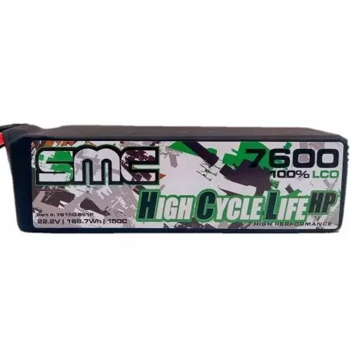 SMC HCL-HP 22.2V 7600mAh 150C G10 Protection Plates SC5 compatible with EC5/IC5 - SMC-76150-6S1P-SC5
