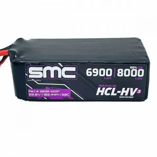 SMC HCL-HV2 Flight 22.8V/6S-8000mAh-90C XT90 - SMC-8090-6S2P-XT90