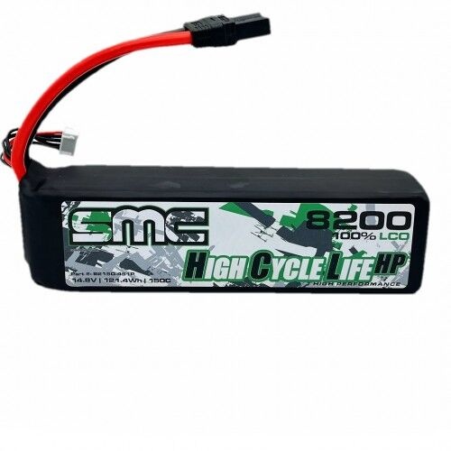 SMC HCL-HP 14.8V 8200mAh 150C G10 Protection Plates Maxx-V2 and X-Maxx Traxxas first gen Compatible with ID connector - SMC-82150-4S1P-TRX