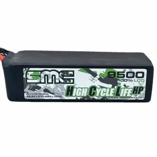 SMC HCL-HP 22.2V 9500mAh 150C G10 Protection Plates T Style connector - SMC-95150-6S1P-T