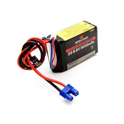 Spektrum 3000mAh 2S 6.6V LiFe Receiver Battery - SPMB3000LFRX