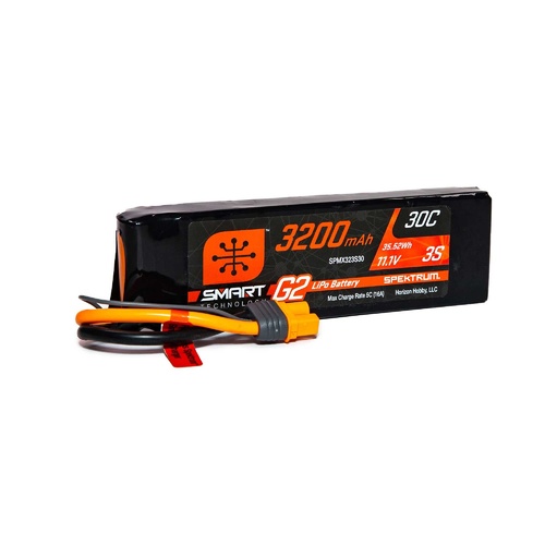 Spektrum 3200mAh 3S 11.1V 30c Smart G2 LiPo Battery with IC3 Connector - SPMX323S30