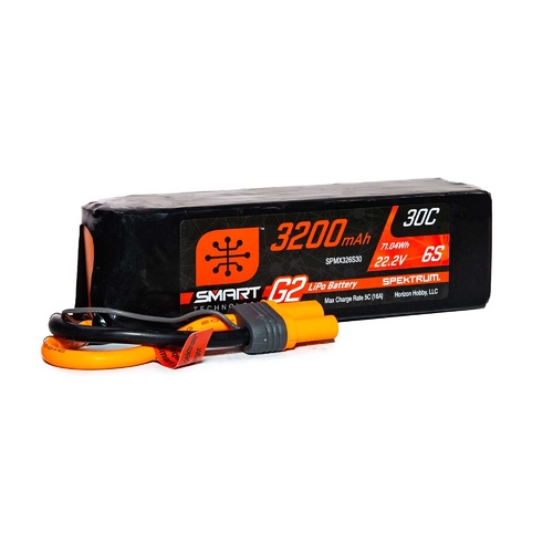 Spektrum 3200mAh 6S 22.2V 30c Smart G2 LiPo Battery with IC5 Connector - SPMX326S30