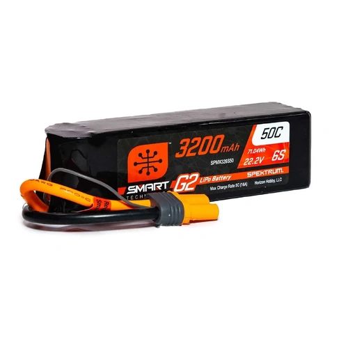 Spektrum 3200mAh 6S 22.2V 50c Smart G2 LiPo Battery with IC5 Connector - SPMX326S50