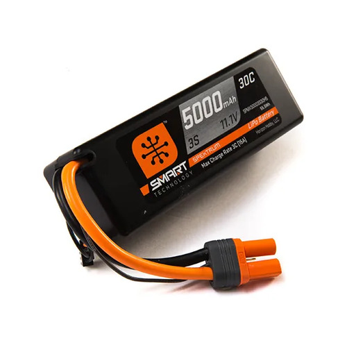 Spektrum 5000mah 3S 11.1v 30C Smart Hard Case LiPo Battery with IC5 Connector - SPMX50003S30H5