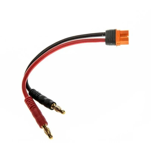 Spektrum Adapter, IC3 Battery / 4mm Male Bullets 6in 13AWG - SPMXCA315