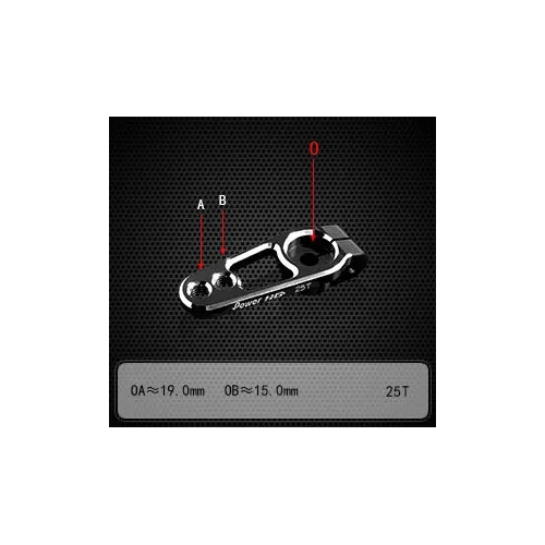 POWER HD ALLOY HORN 25T SR8 Black 1/8