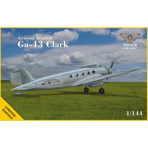 Sova-M 1/144 GA-43 "Clark" pass.airplane (Western Air Express) Plastic Model Kit