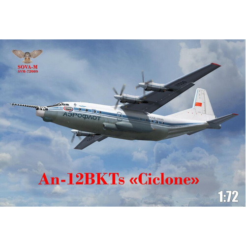 Sova-M 1/72 An-12 BKT's "Cyclone" research aircraft Plastic Model Kit