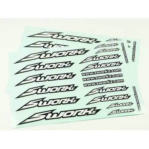 SWORKz Speed Logo Sticker (PushBar)(WH)(2pc)