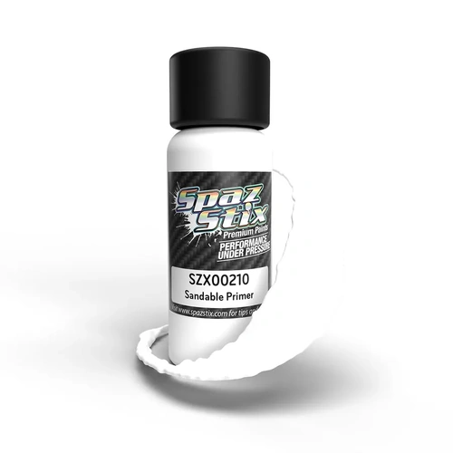 SPAZSTIX HIGH QUALITY SANDABLE PRIMER / WHITE AIRBRUSH PAINT 2OZ - SZX00210