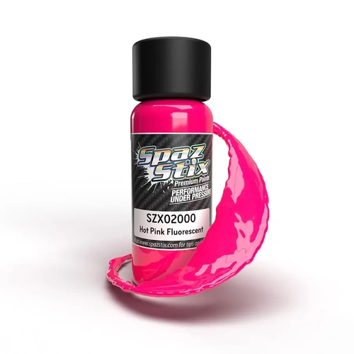 SPAZSTIX HOT PINK FLUORESCENT AIRBRUSH PAINT 2OZ - SZX02000
