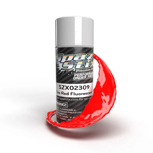 Fire Red Fluorescent Aerosol Paint 3.5oz
