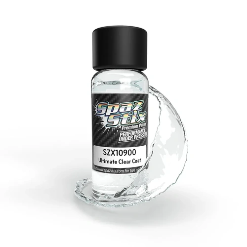 SPAZSTIX ULTIMATE CLEAR COAT AIRBRUSH PAINT 2OZ - FOR MIRROR CHROME - SZX10900