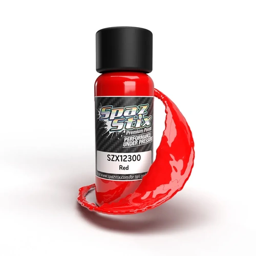 SPAZSTIX SOLID RED AIRBRUSH PAINT 2OZ - SZX12300