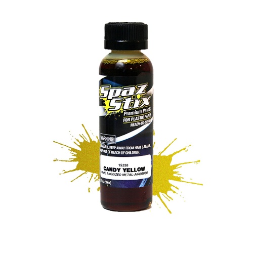 SPAZSTIX Candy Yellow Airbrush Paint 2oz - SZX15250