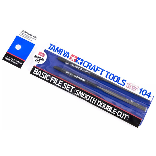 Tamiya Modelers Basic File Set Smooth Double-Cut Craft Tool 74104