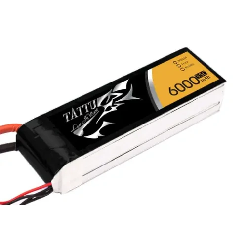 Tattu 6000mAh 35C 11.1V Soft Case Lipo Battery (EC5 Plug)