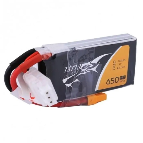 Tattu 650mAh 75C 11.1V Soft Case Lipo Battery (XT30 Plug)
