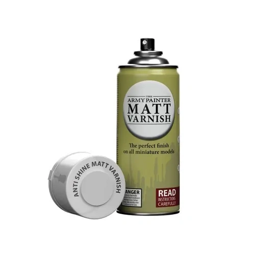 The Army Painter Base Primer Anti-Shine Matt Varnish 400ml Spray Paint - TAPCP3003