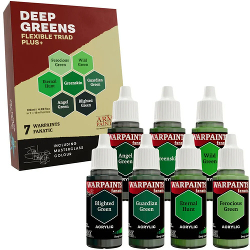 The Army Painter Warpaints Fanatic: Flexible Triad PLUS+: Deep Greens