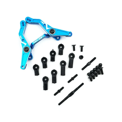 Yeah Racing Blue Aluminium Tamiya TT-02 RWD Steering Rack w/ Bearings