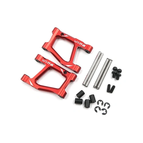 Yeah Racing Red Aluminium Tamiya TT-01 & TT-01E Rear Lower Suspension Arms 2Pcs w/ Hardware