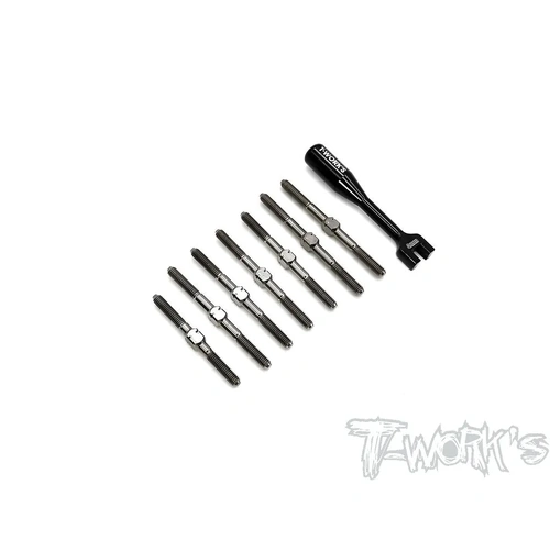 TB-221 64 Titanium Turnbuckle Set ( For Team Associated RC10 B74.1, Kyosho Optima Mid )