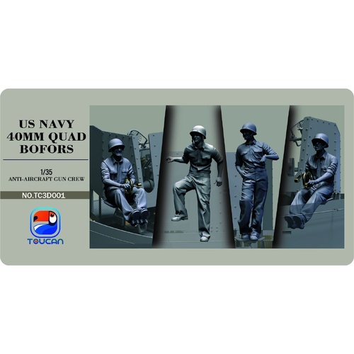 Toucan 1/35 ANTI-AIRCRAFT GUN CREW Plastic Model Kit