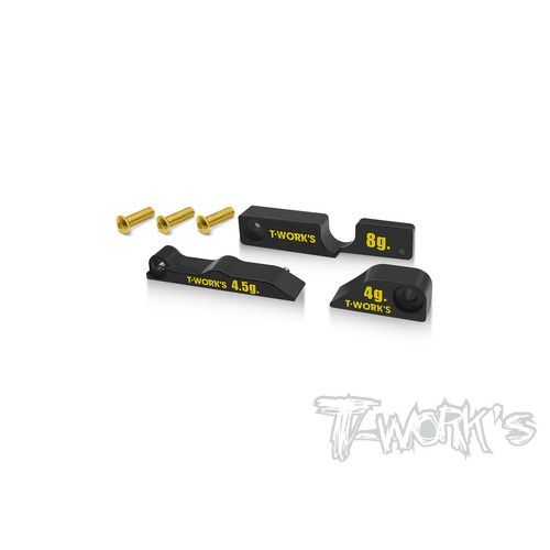 Tworks Brass Motor Mount Weights Set 4 + 4.5 + 8g For Xray X4/X4'23 - TE-X4-J