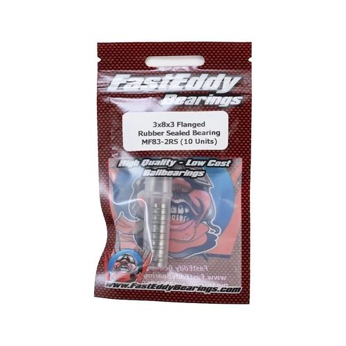 FastEddy 3x8x3mm Flanged Rubber Sealed Bearing (10)