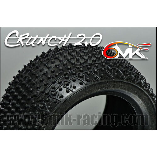 CRUNCH 2.0 1/10 Rear Tyres in YELLOW compound (1 pair + Insert)