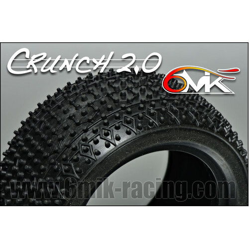 CRUNCH 2.0 1/10 Rear Tyres in ORANGE compound (1 pair + Insert)
