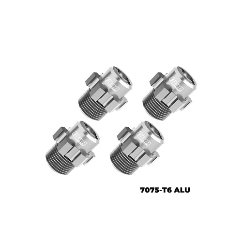 GPM Aluminium 17mm Wheel Hexes 4Pcs - Silver
