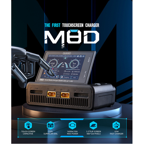 Toolkitrc M8D Dual Channels 50A Dc Balance Touch Screen Charger
