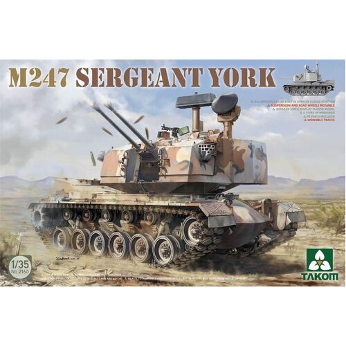 Takom 1/35 M247 Sergeant York Plastic Model Kit - TK2160