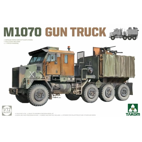Takom 1/72 M1070 Gun Truck Plastic Model Kit - TK5019