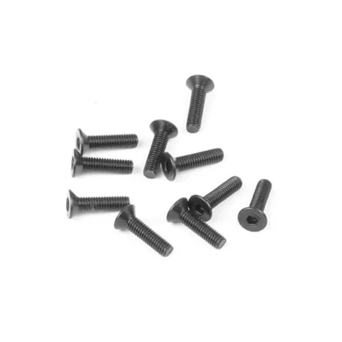 TKR1324 M3x12mm Flat Head Screws (black, 10pcs)