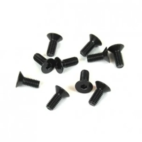 TKR1343 M4x10mm Flat Head Screws (black, 10pcs)