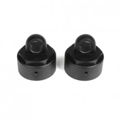 TKR6003B Non-Vented Shock Caps (aluminum, black anodized, 2pcs)