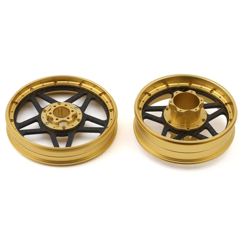 Treal Hobby Losi Promoto MX CNC Aluminum Wheel Set w/Carbon Spokes
