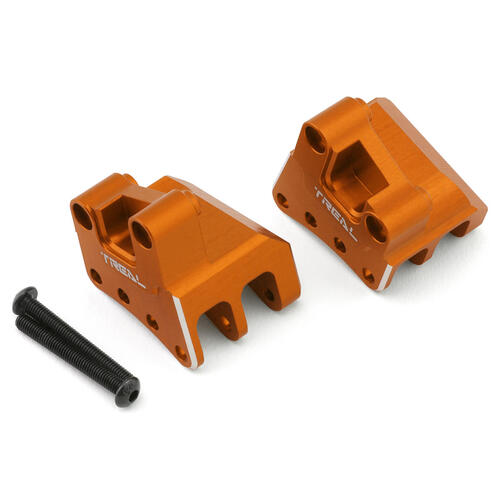 Treal Hobby Axial RBX10 Ryft Aluminum Rear Shock Mounts (Orange) (2) (4-Holes)