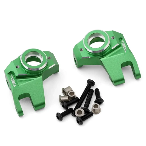 Treal Hobby Axial SCX10 III CNC Aluminum Front Steering Knuckles (Green) (2)