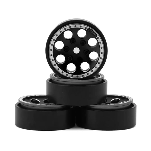Treal Hobby 1.0" 8-Hole Beadlock Wheels (Black) (4) (22g)