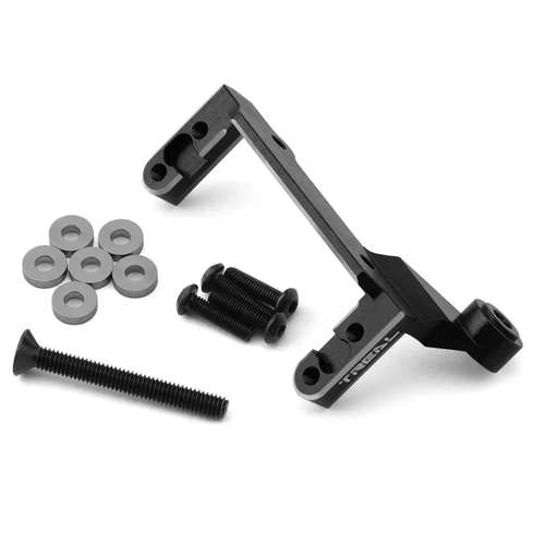 Treal Hobby SCX6 Aluminum 2-Speed Transmission Servo Mount (Black)