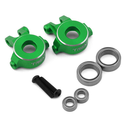 Treal Hobby TRX-4M Aluminum Front Steering Knuckles (Green) (2)