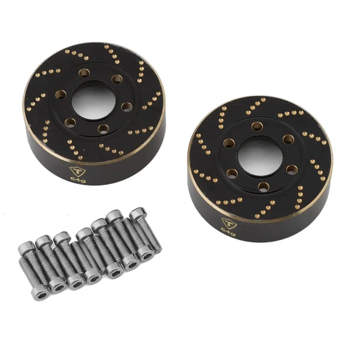 Treal Hobby 1.9" Brass Wheel Brake Disc Weights (Black) (64g) (2)